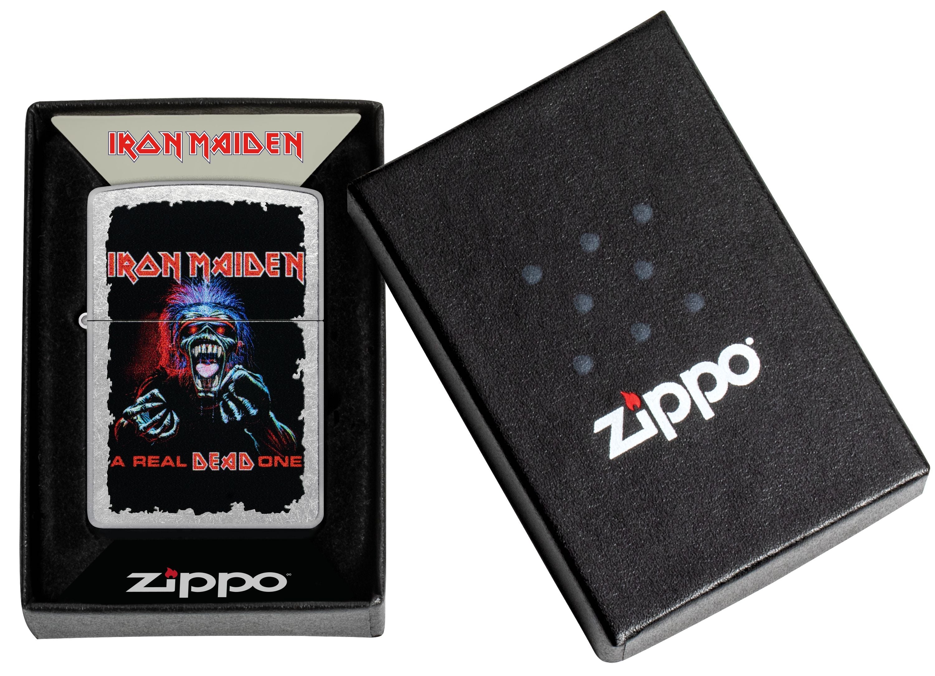 Zippo Iron Maiden A Real Dead One, Street Chrome Lighter #47243