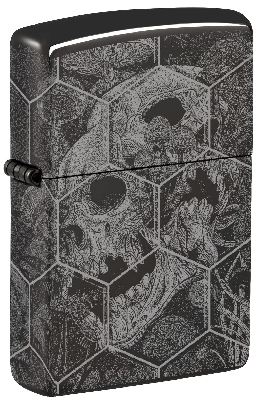 Zippo Trippy Skull 360°, High Polish Black Lighter #46425