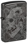 Zippo Trippy Skull 360°, High Polish Black Lighter #46425