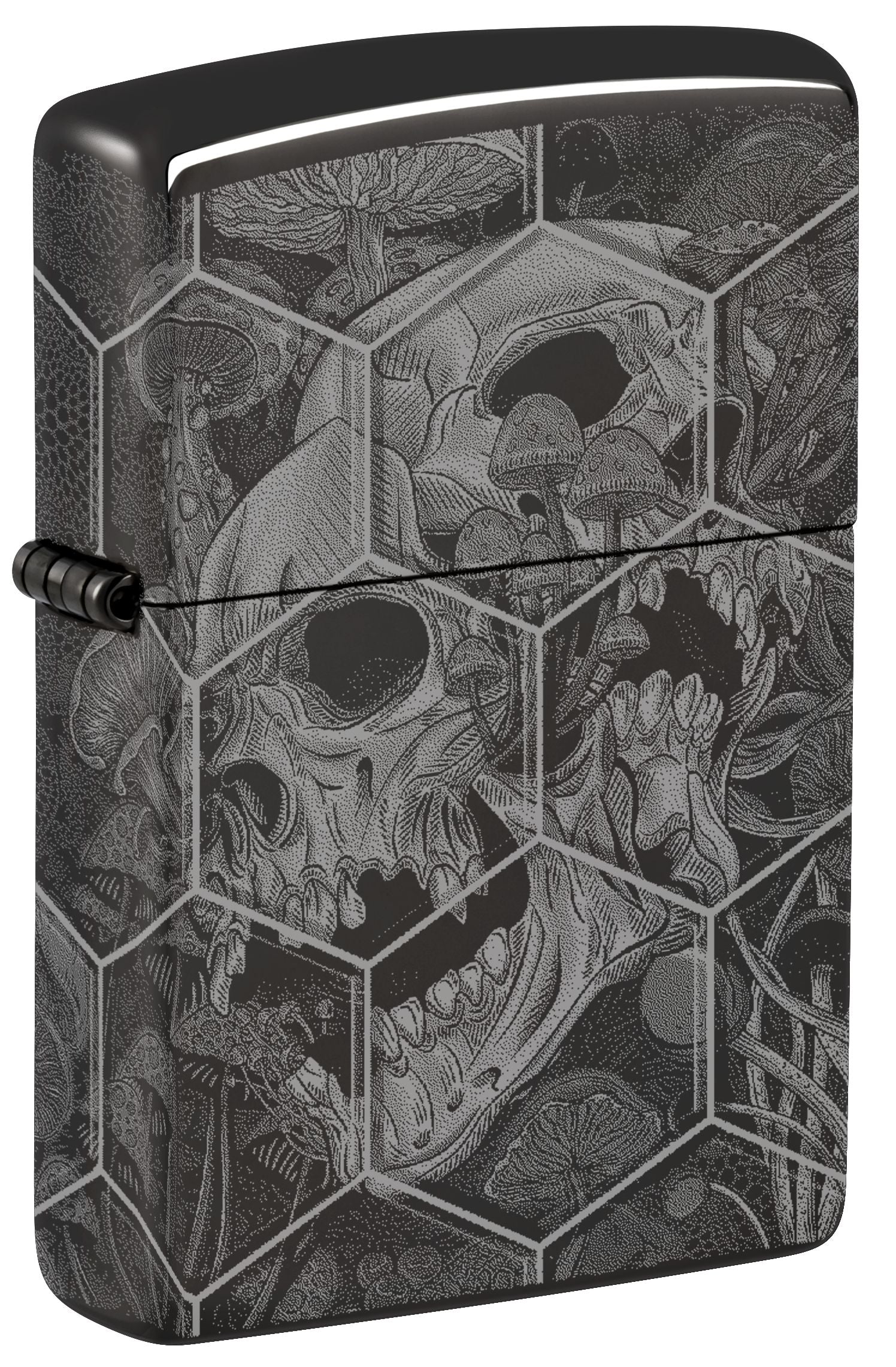Zippo Trippy Skull 360°, High Polish Black Lighter #46425