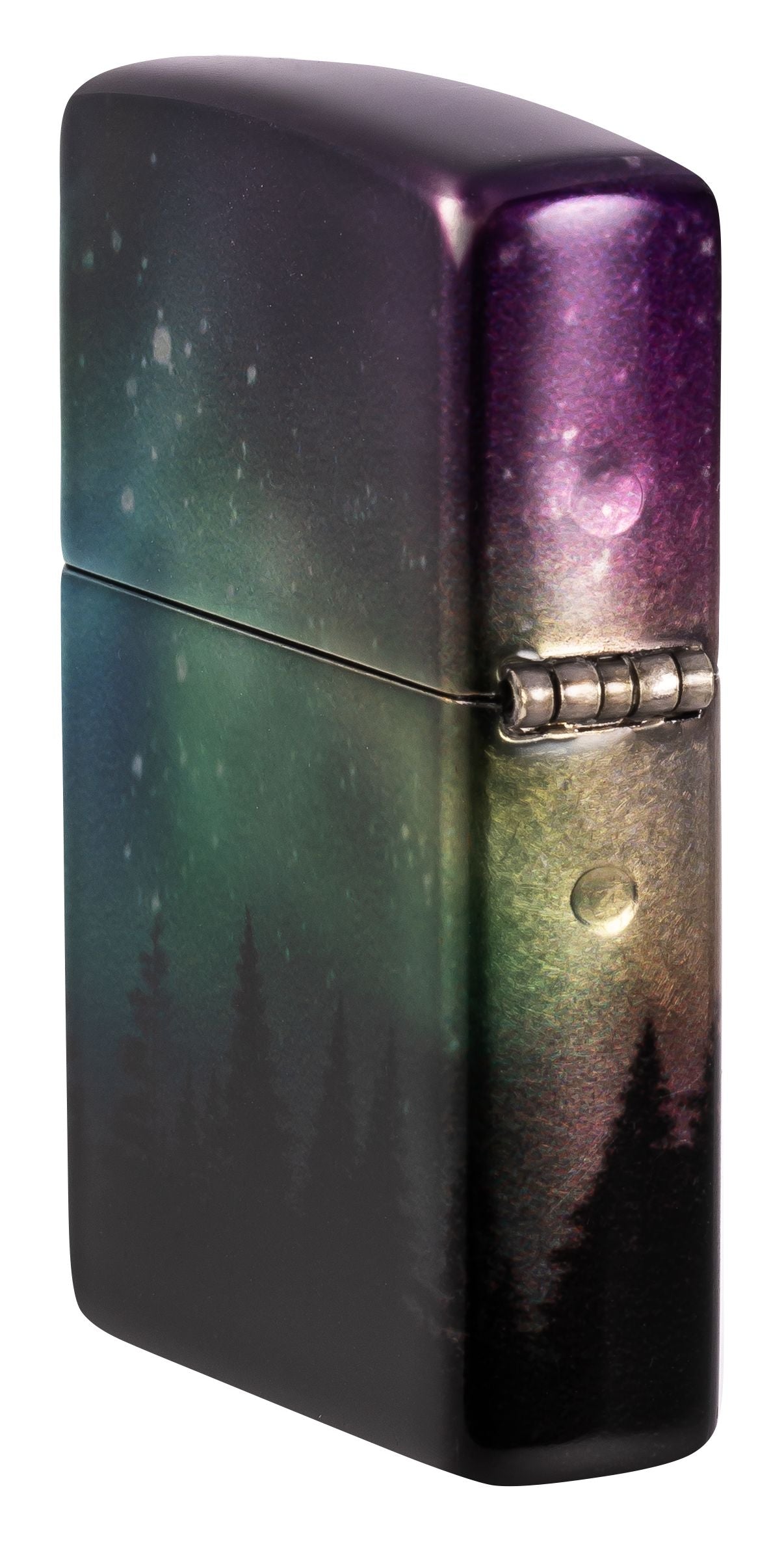 Zippo Aurora Borealis, 540° Tumbled Chrome Fusion Lighter #48771