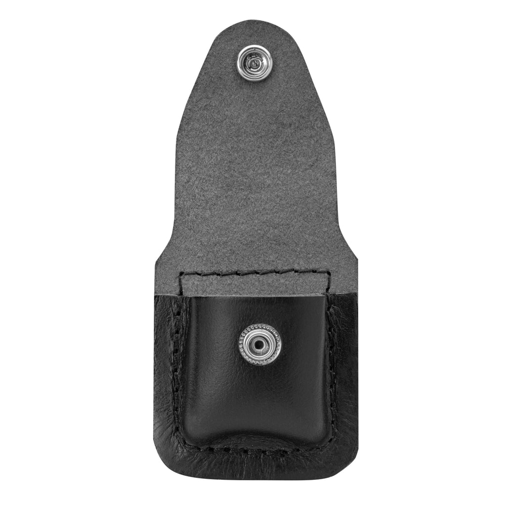 Zippo Satin Chrome & Leather Pouch Gift Set #LPGS-LPCBK-205