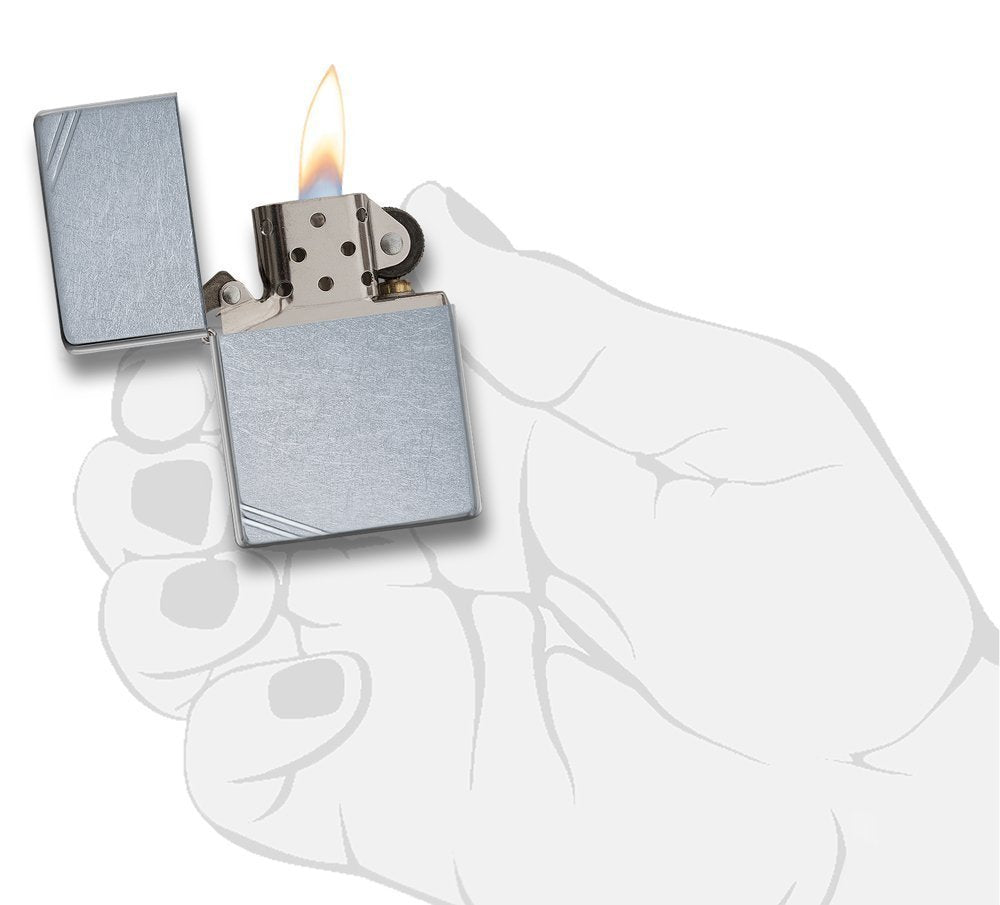 Zippo with Slashes, Street Chrome Lighter #267