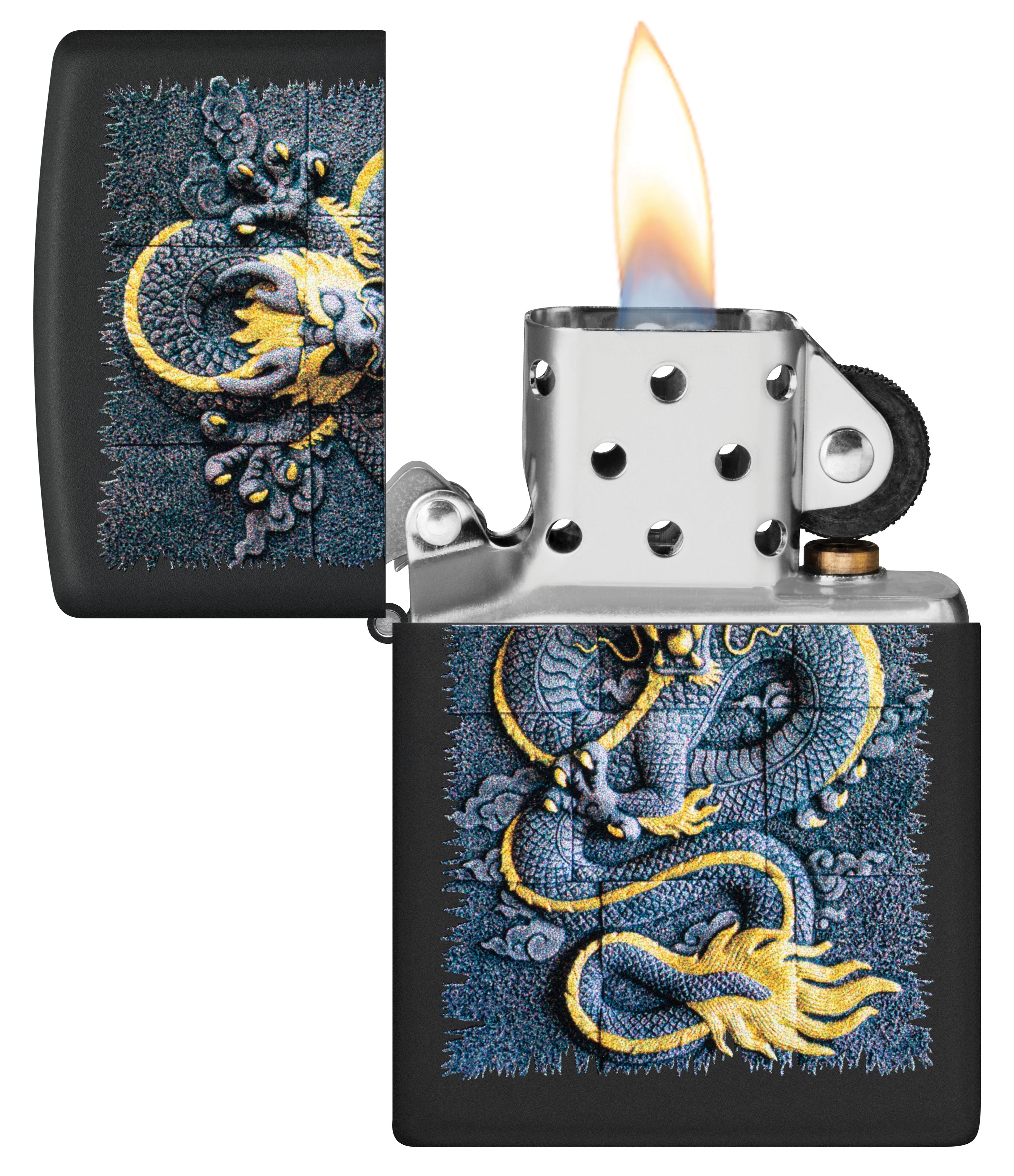 Zippo Asian Dragon Artwork, Black Matte Lighter #47181