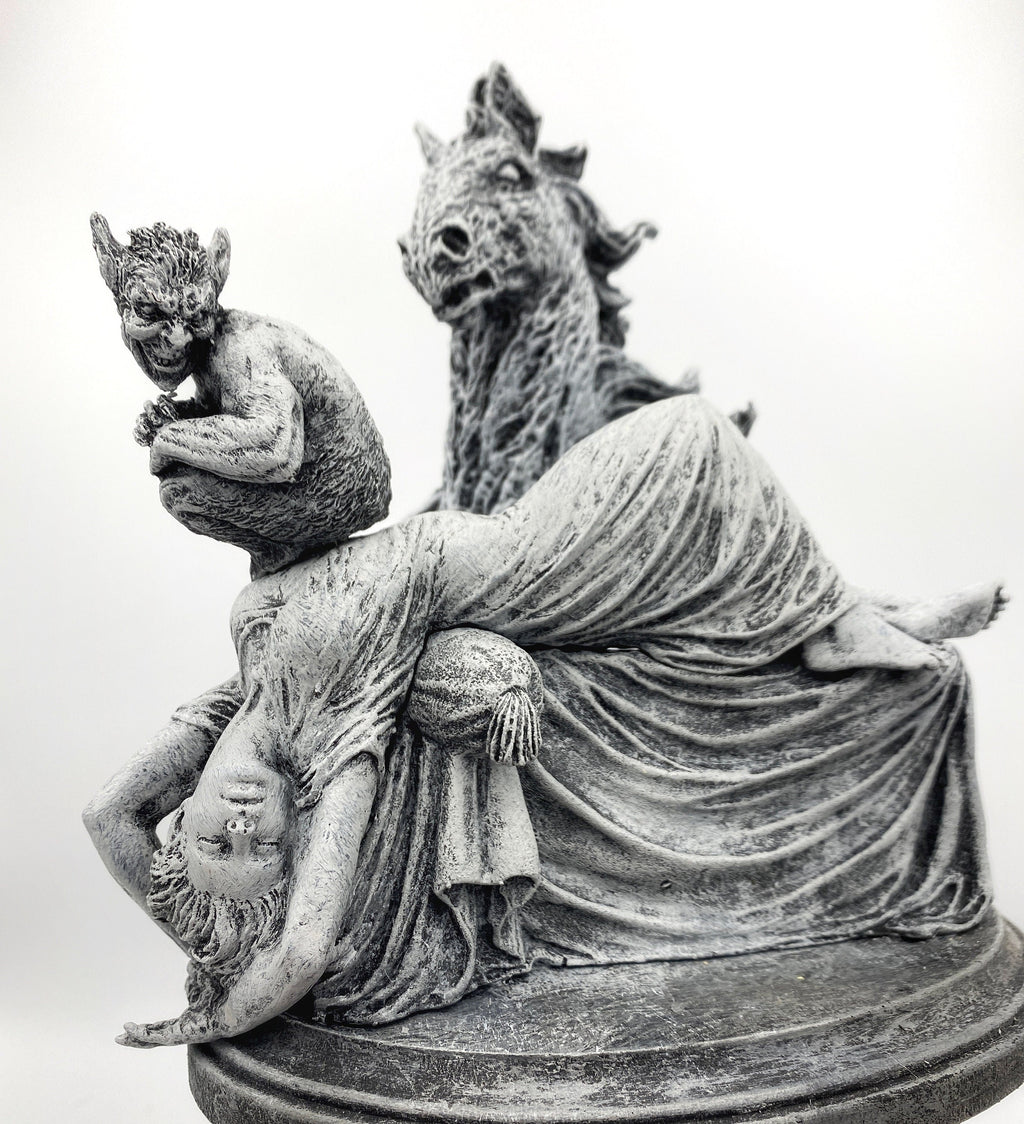 Statue of Henry Fuseli's "The Nightmare”,  Hand Painted Resin Sculpture | Victorian Gothic Figurine | Gothic Decor Dark Fantasy Gift