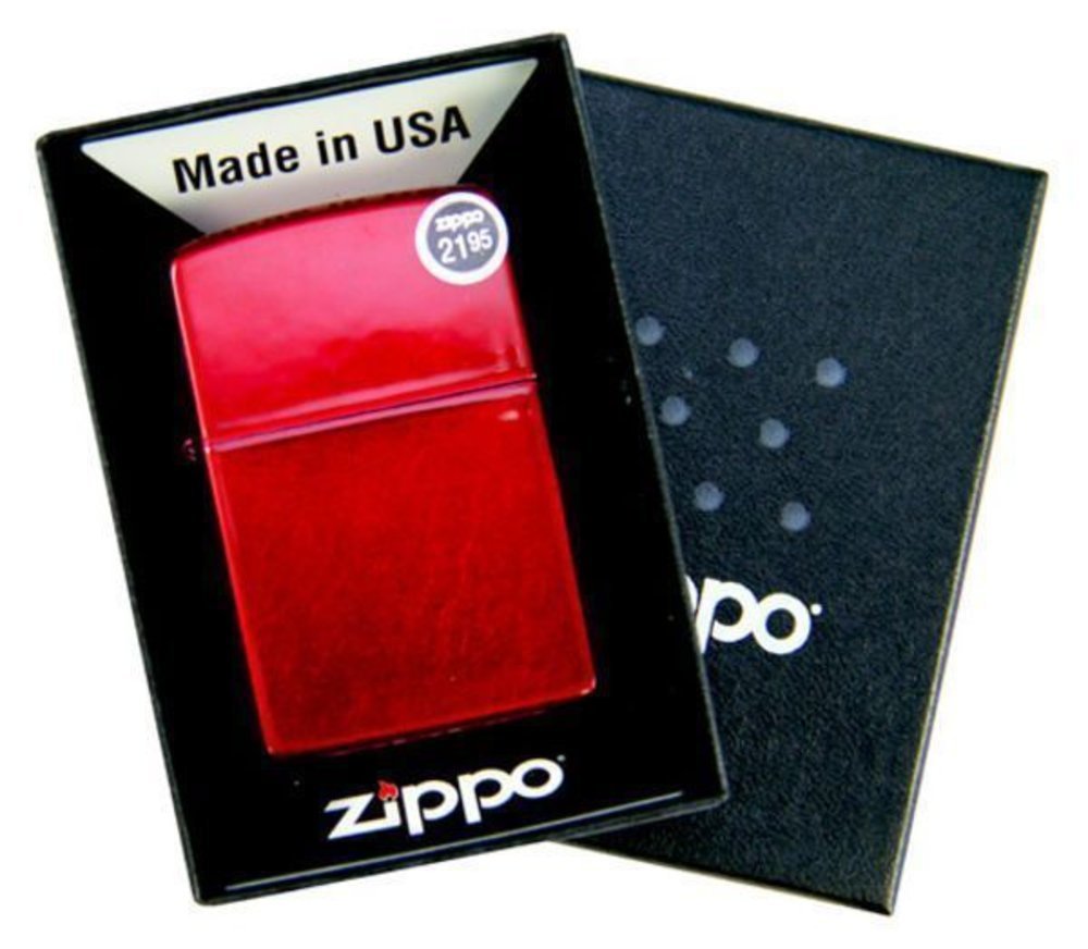 Zippo Translucent Coating, Candy Apple Red Lighter #21063