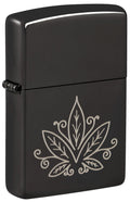 Zippo Cannabis Zentangle, High Polish Black Lighter #48926