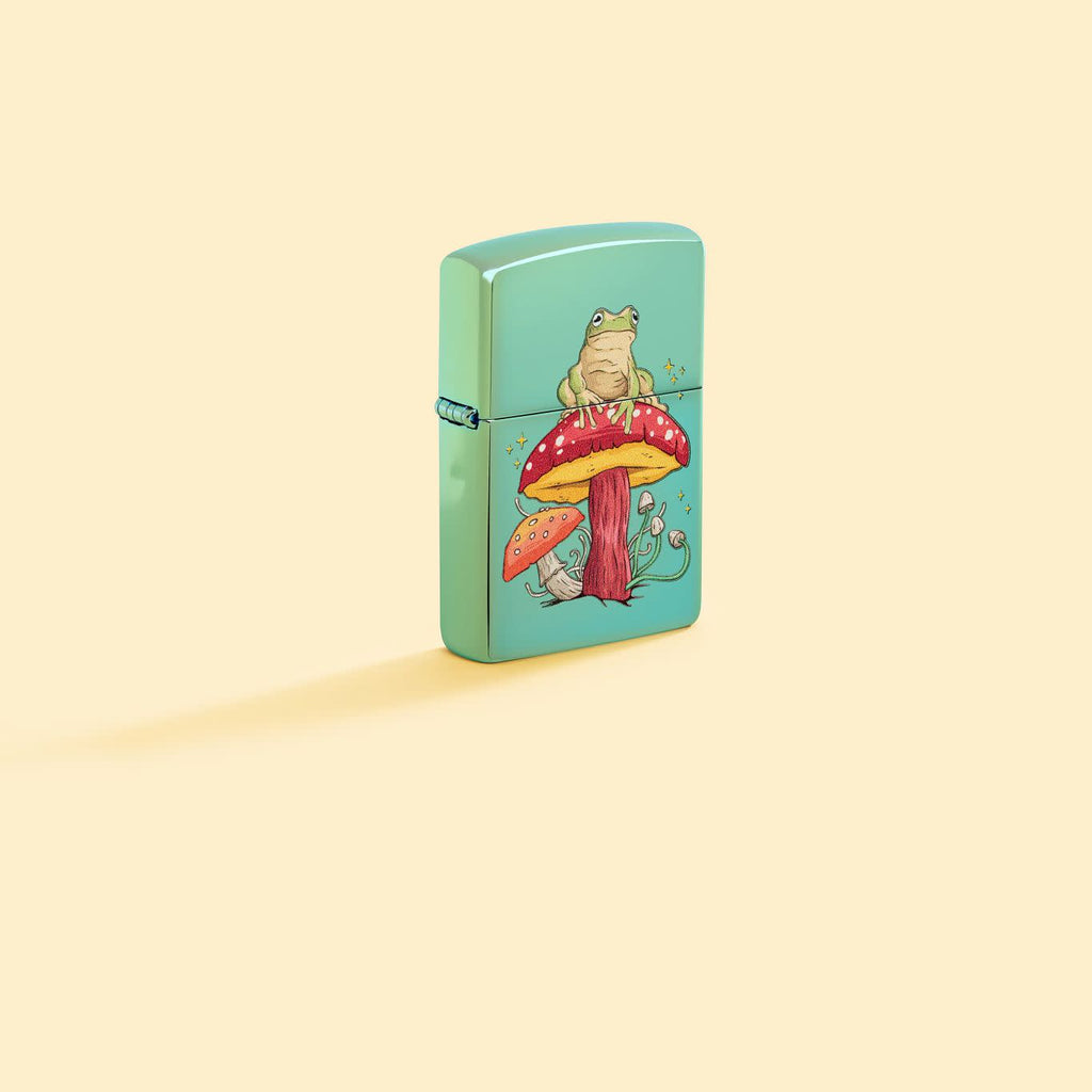 Zippo Mystical Frog, High Polish Green Lighter #48973