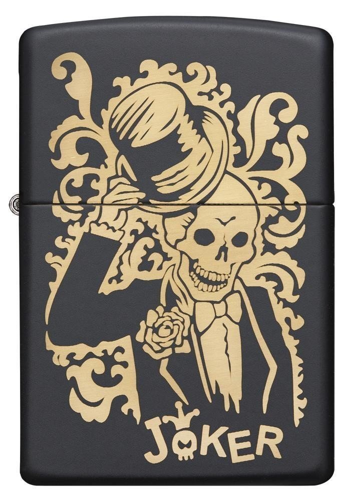 Zippo Bronze Joker, Black Matte Lighter #29632