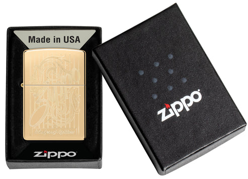 Zippo Swirling Filigree, High Polish Brass Lighter #46568