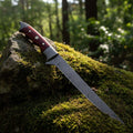 Damascus Fishing Fillet Knife – 7" Blade with Micarta Handle
