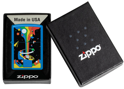Zippo Cosmic Zippo Retro, Sky Blue Matte Lighter #46155