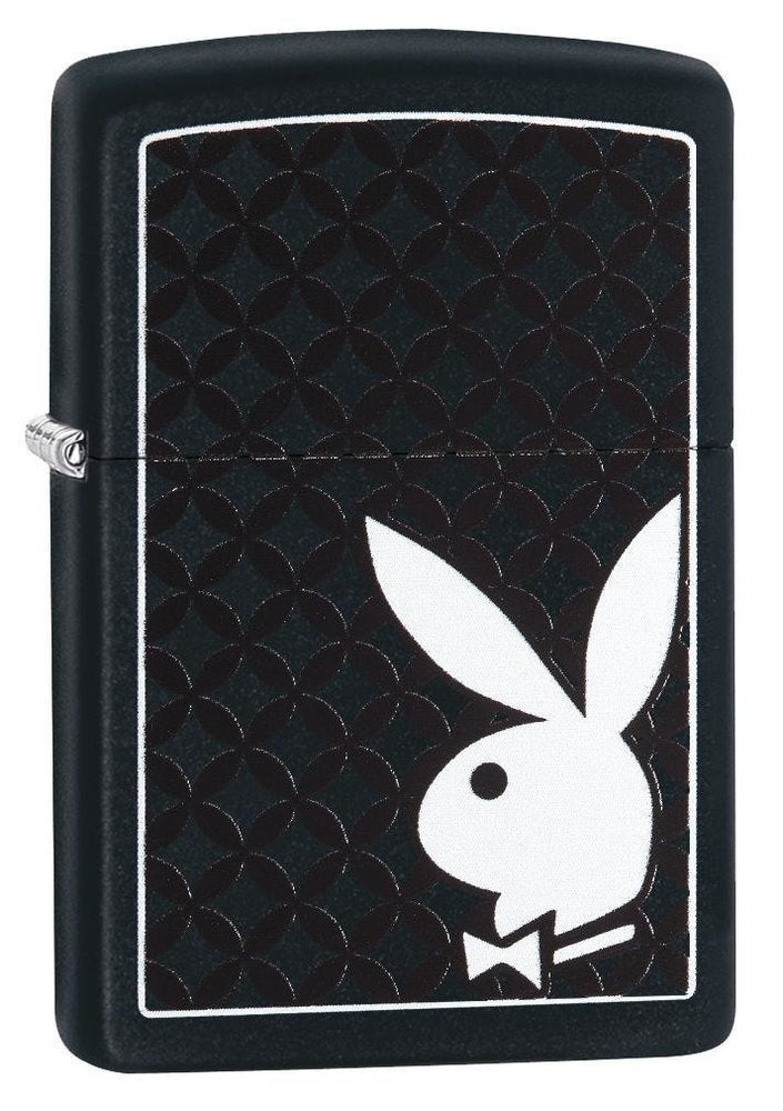 Zippo Playboy Bunny Logo, Black Matte Lighter #29578