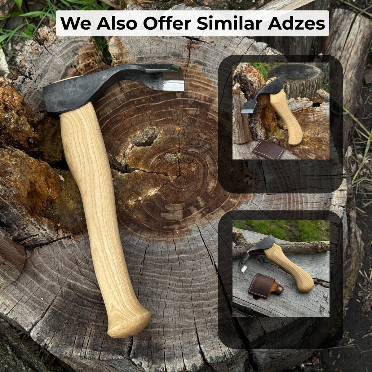 Sharky Forged Steel Tools Deep Curved Bowl Adze - woodworking tool | Relic & Reel