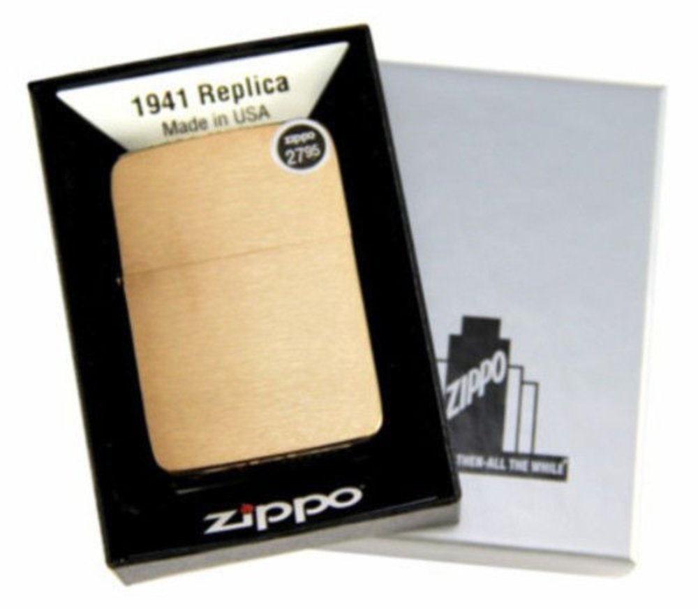Zippo 1941 Replica, Brushed Brass Lighter #1941B