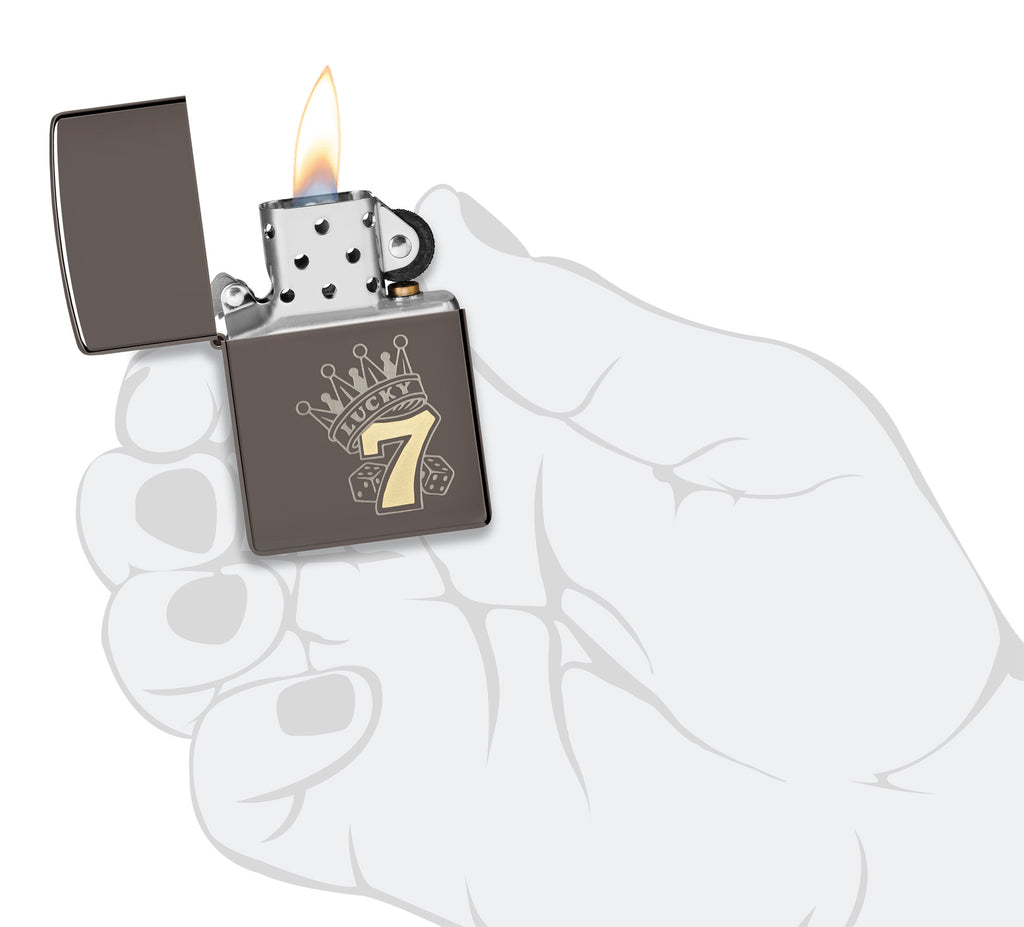 Zippo Lucky 7, Black Ice Lighter #48913