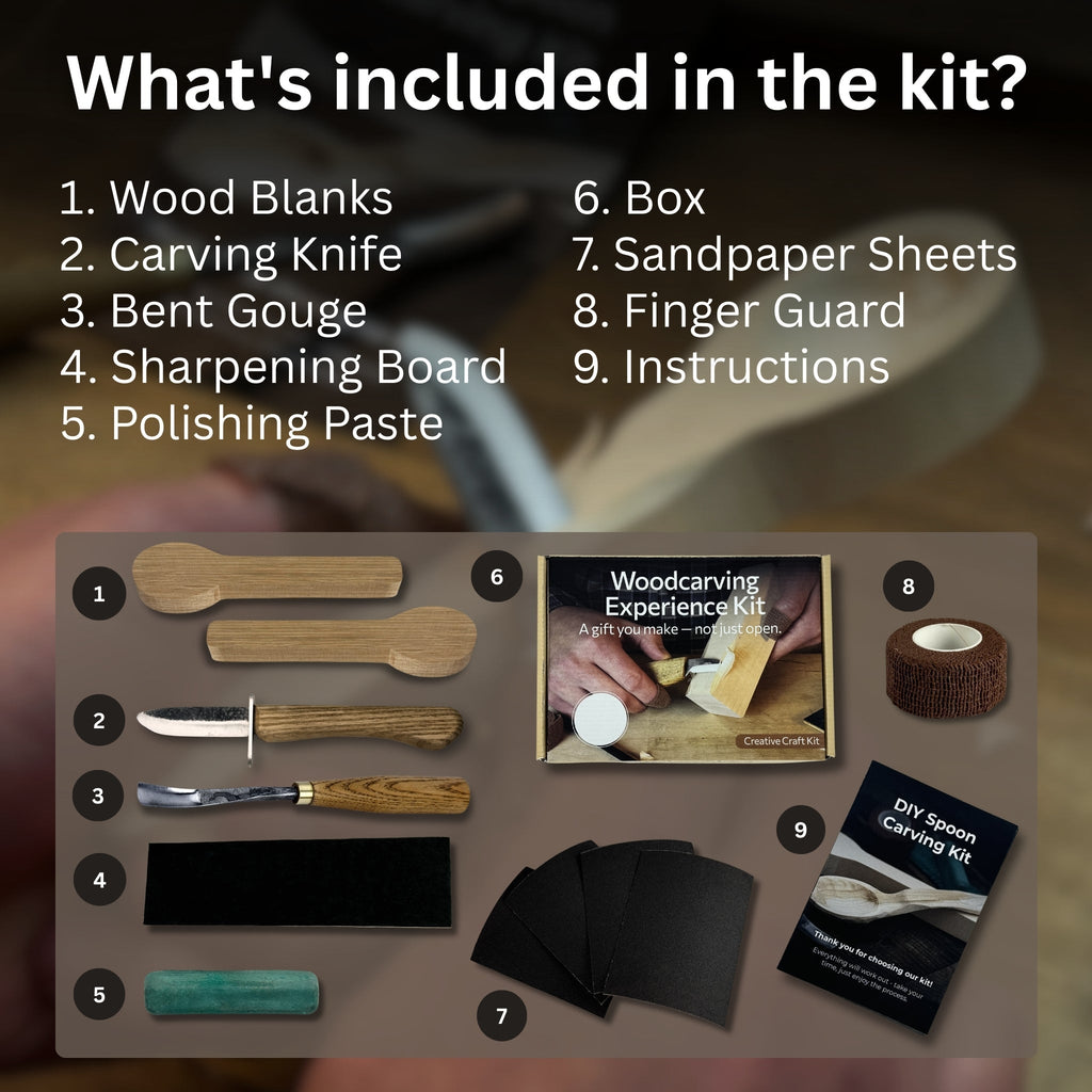 DIY 2-Piece Spoon Carving Kit for Beginners