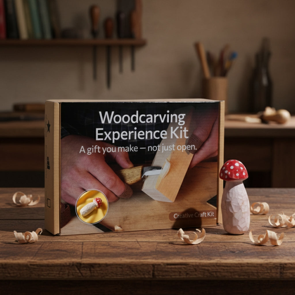 DIY Mushroom Wood Carving & Painting Kit