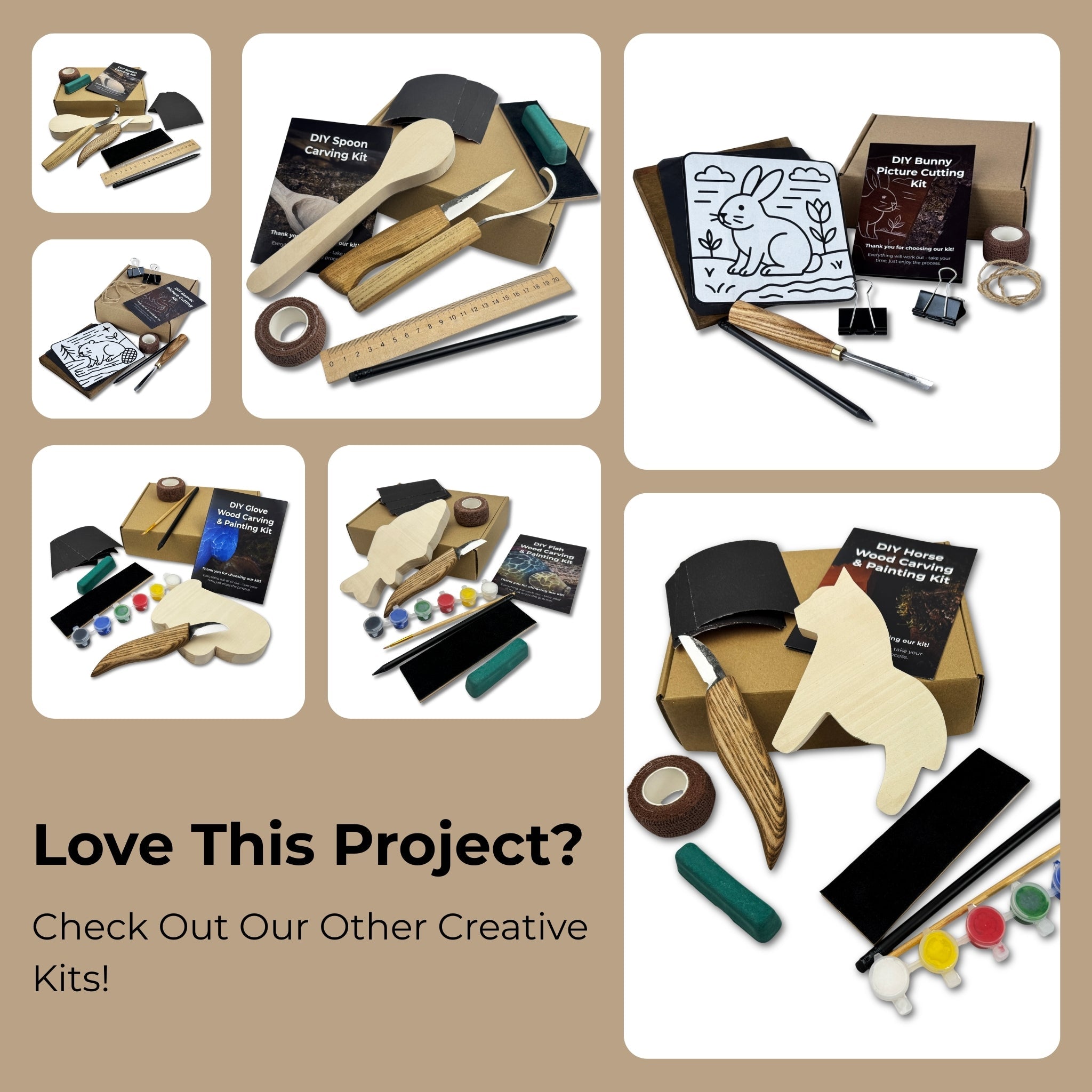 DIY Oak Leaf Carving and Painting Kit