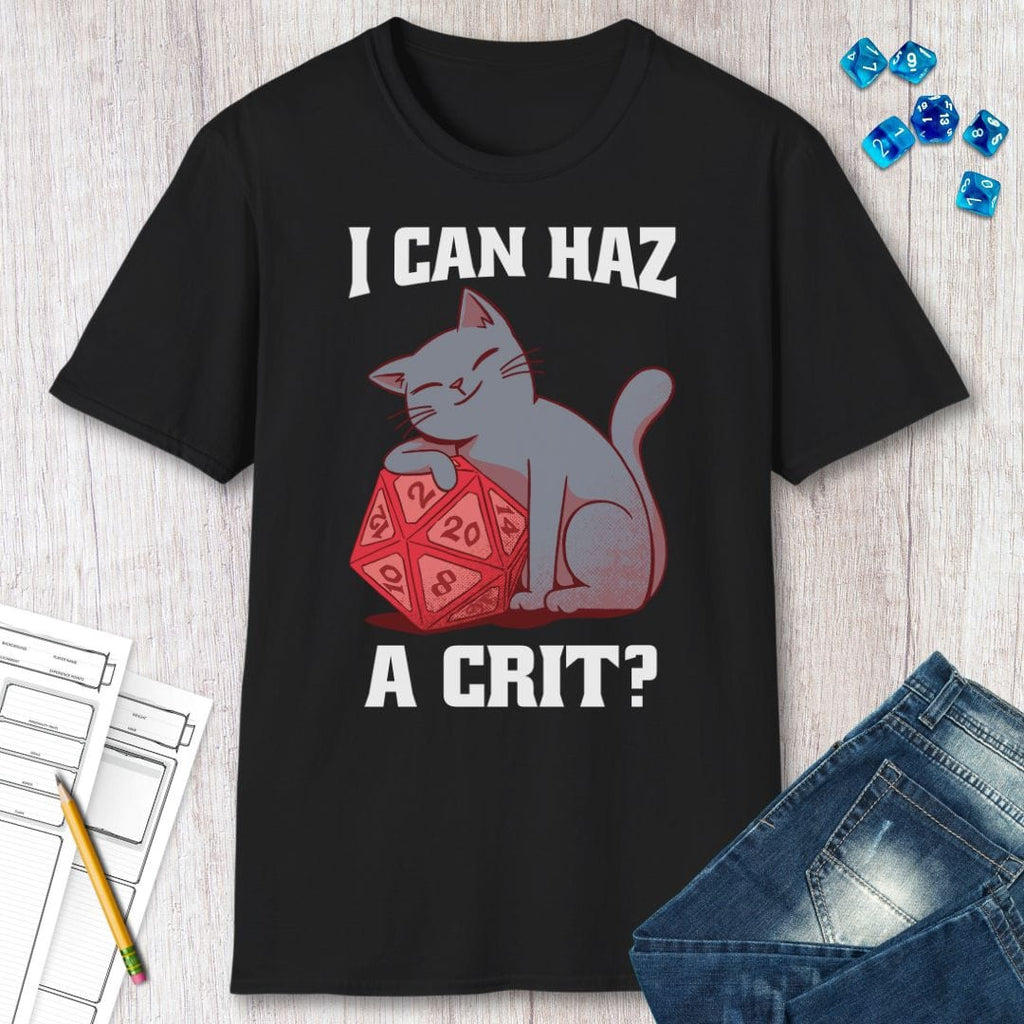 D&D Cat Shirt - I can haz a crit?