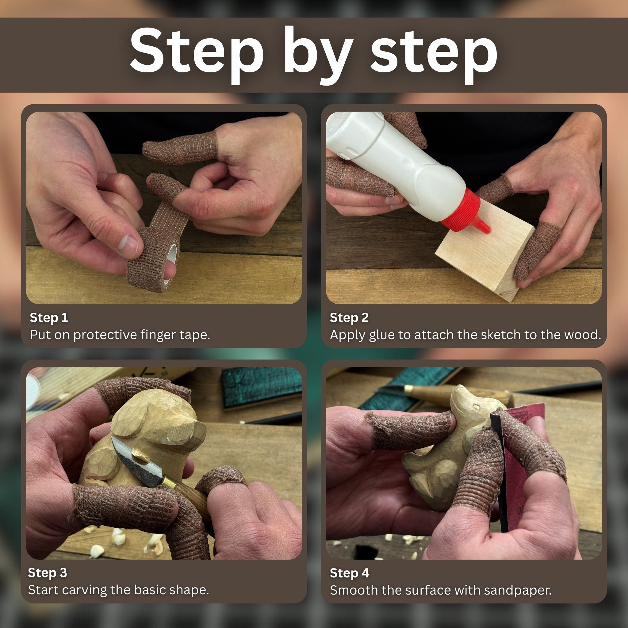 Dog Carving Kit - Complete Starter Whittling Kit for Beginners, Adults, Teens, and Kids