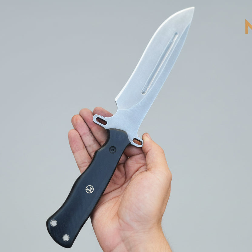 Drop Point Bowie Knife D2 Steel G10 Handle