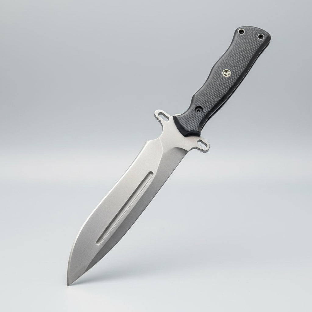 Drop Point Bowie Knife D2 Steel G10 Handle