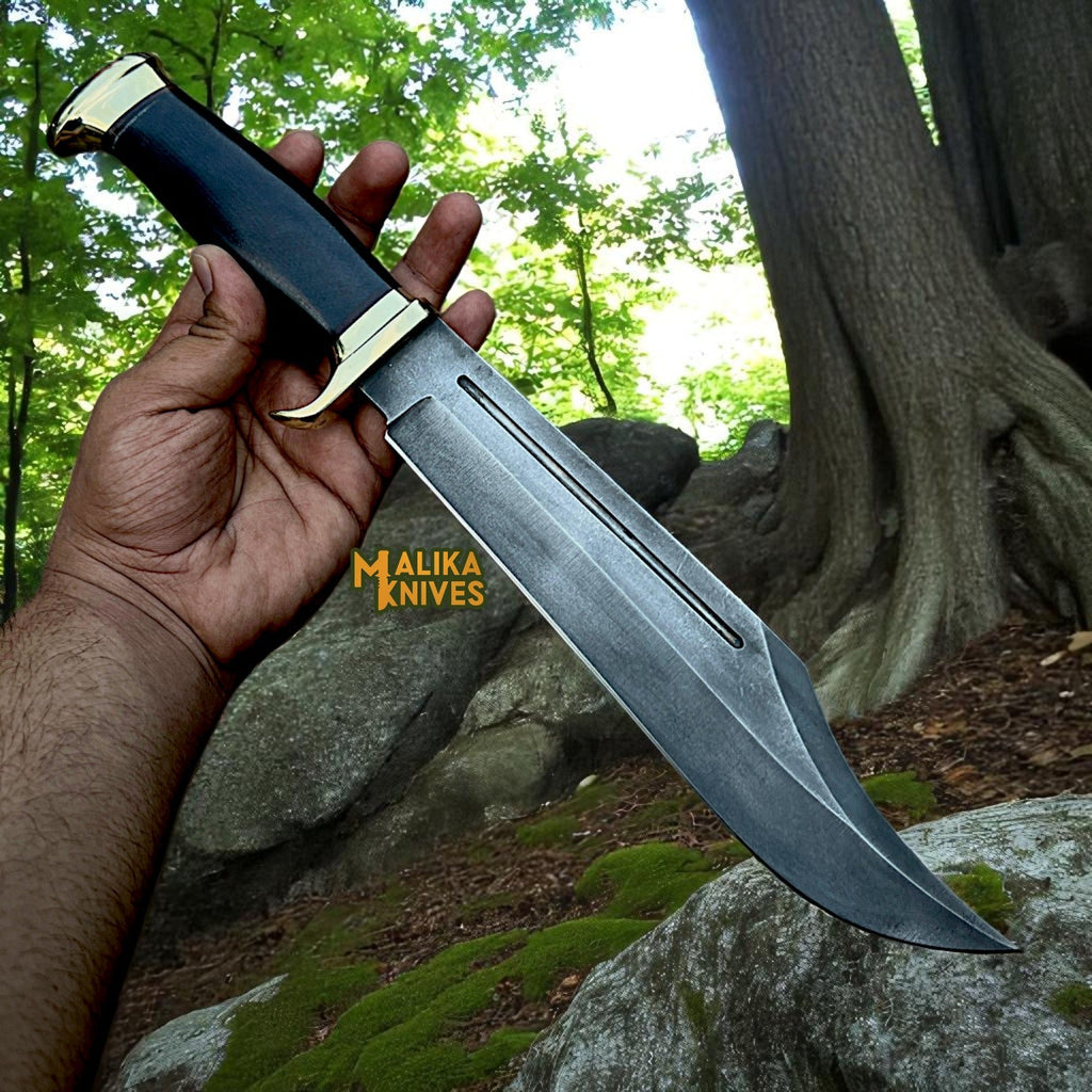 Crocodile Dundee Knife Replica | D2 Steel Blade | Black Micarta Handle