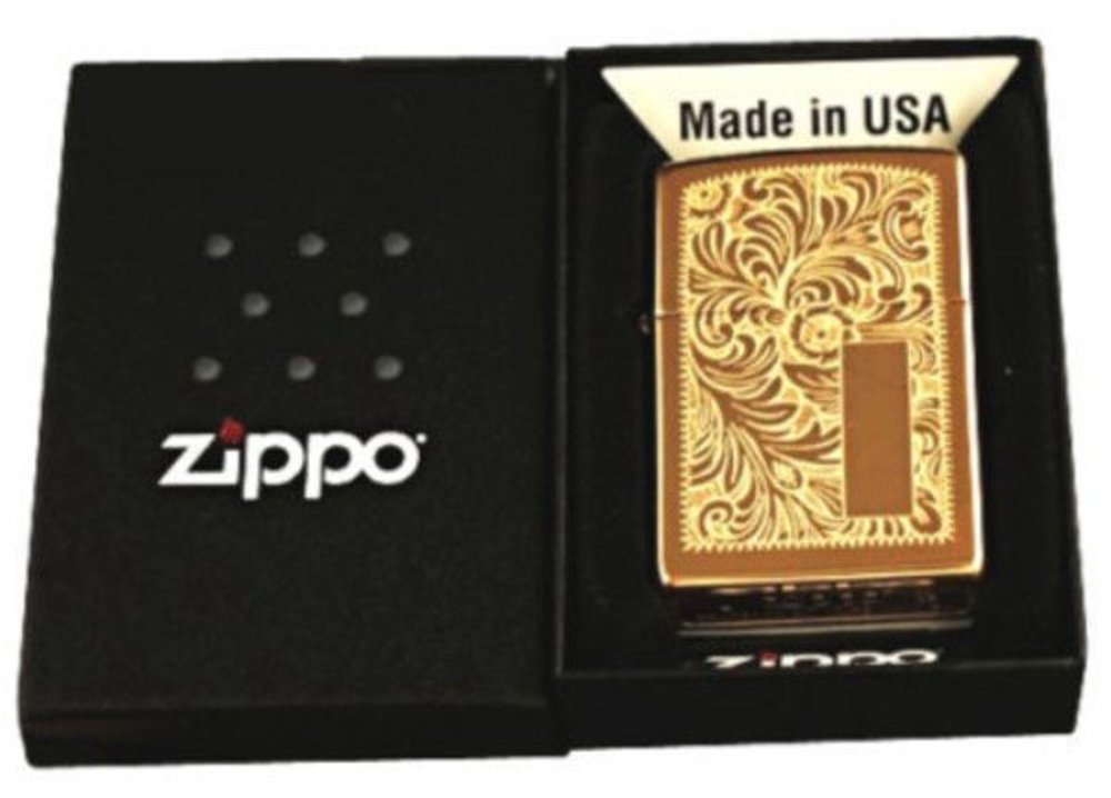 Zippo Venetian, High Polish Brass Lighter #352B