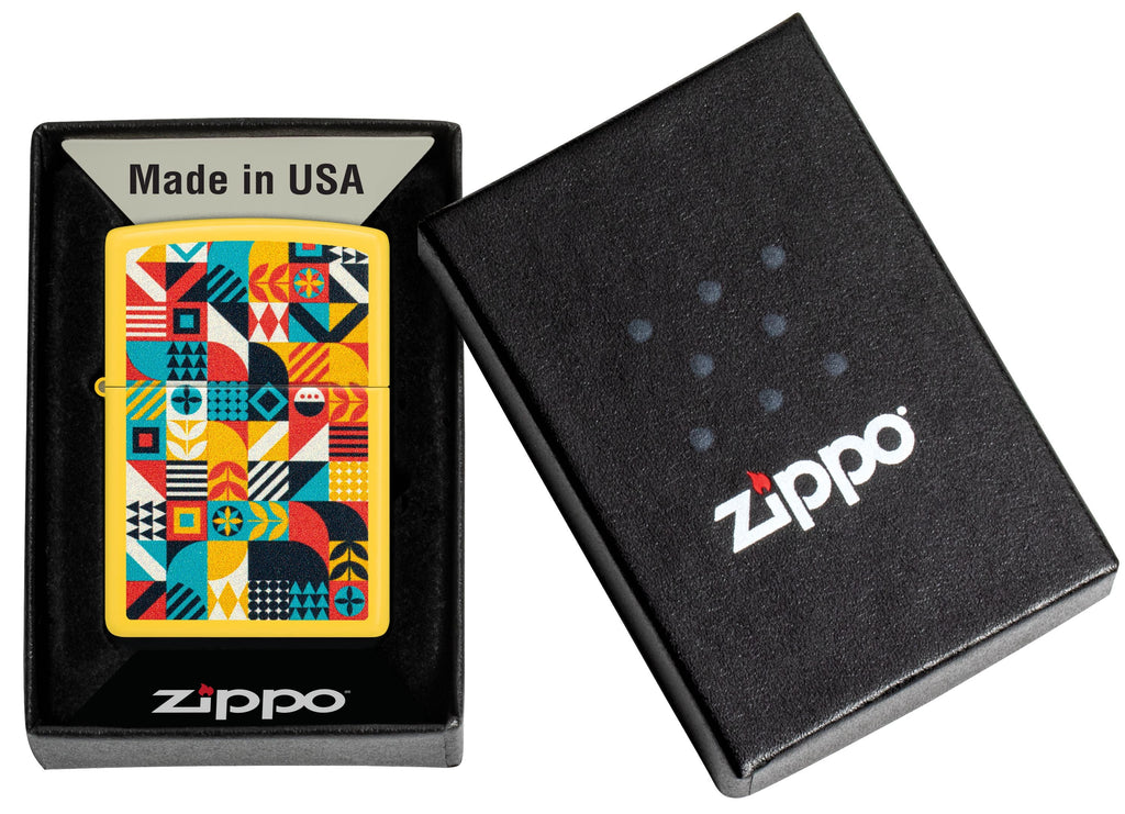 Zippo Geometric Pattern, Sunflower Yellow Lighter #46586