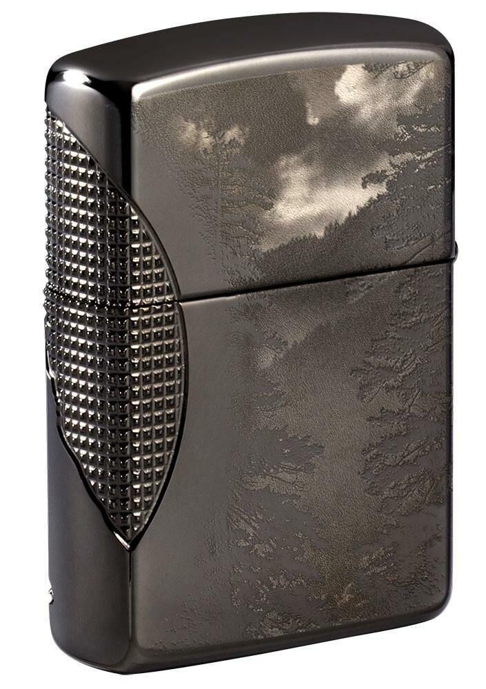 Zippo Armor Wolf Textured 360°, Black Ice Lighter #49353