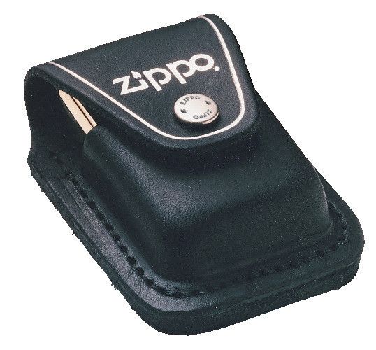 Zippo White Matte Custom & Leather Pouch Gift Set #LPGS-LPCBK-214