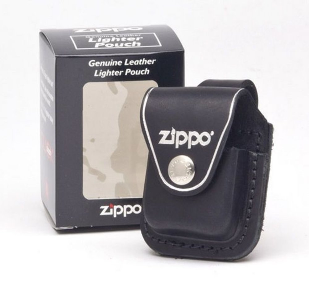 Zippo Belt Loop Leather Pouch For Zippo Lighters #LPLBK