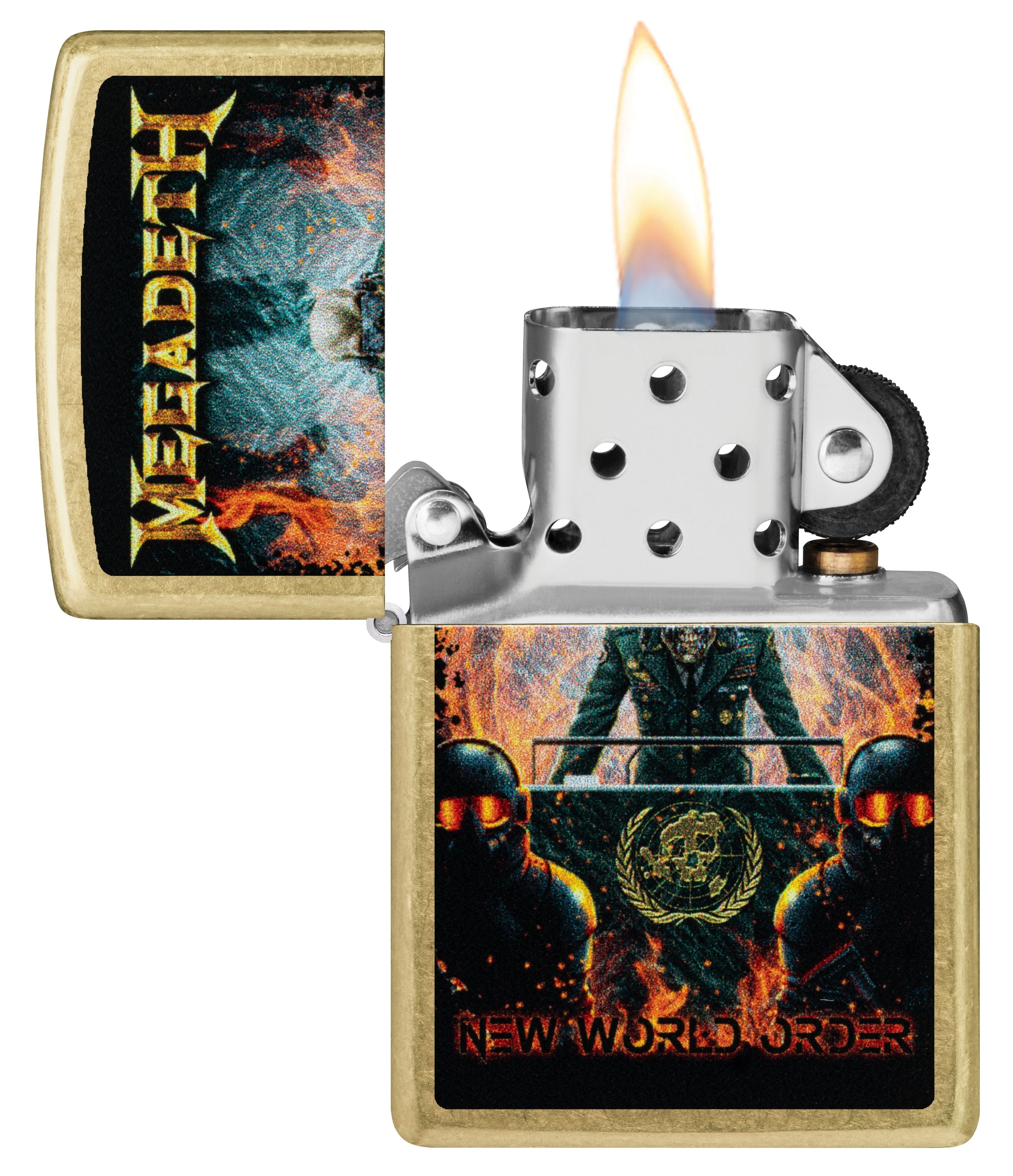 Zippo Megadeth World Order, Street Brass Lighter #47236