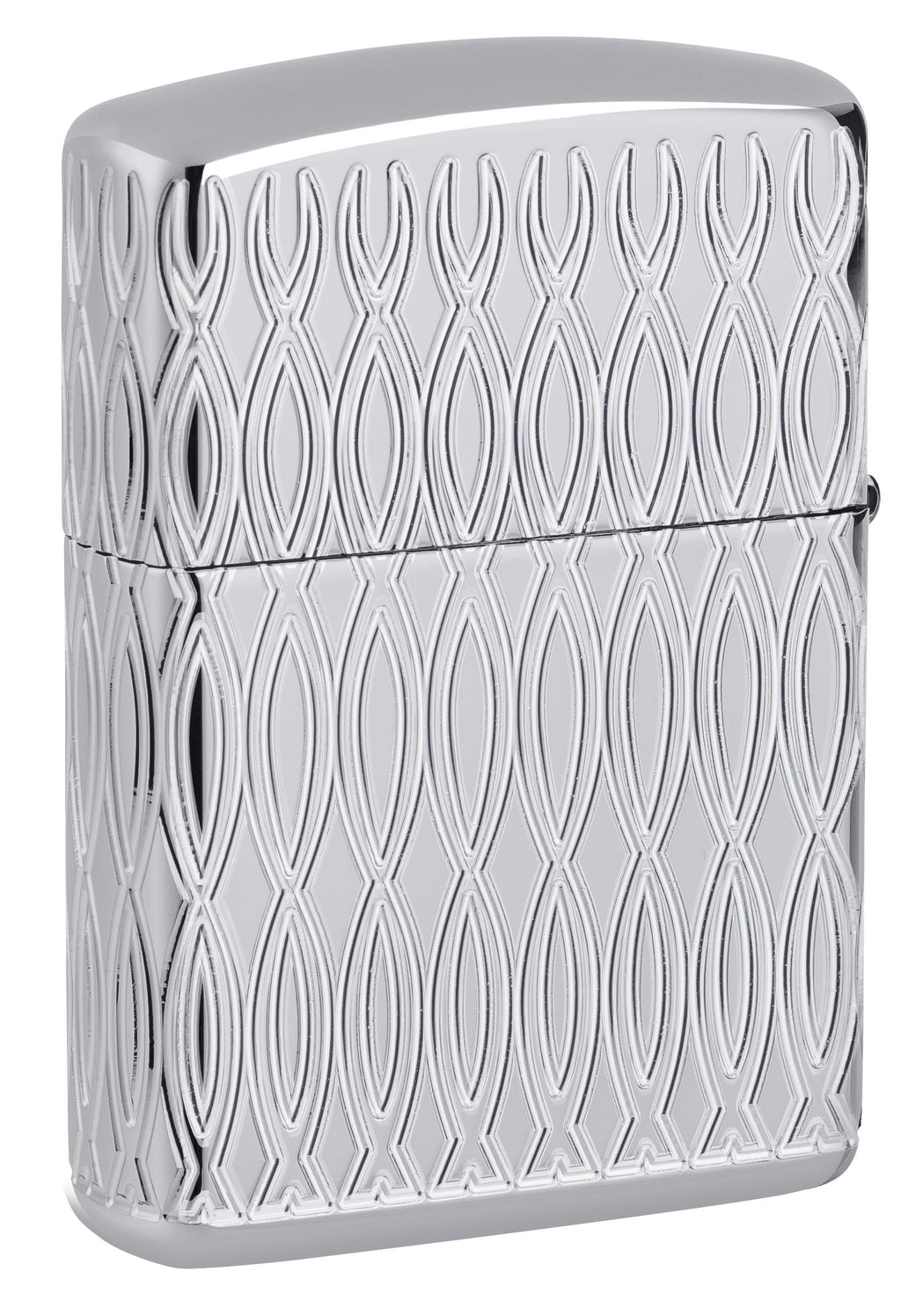 Zippo Armor Flame Logo, High Polish Chrome Lighter #48838