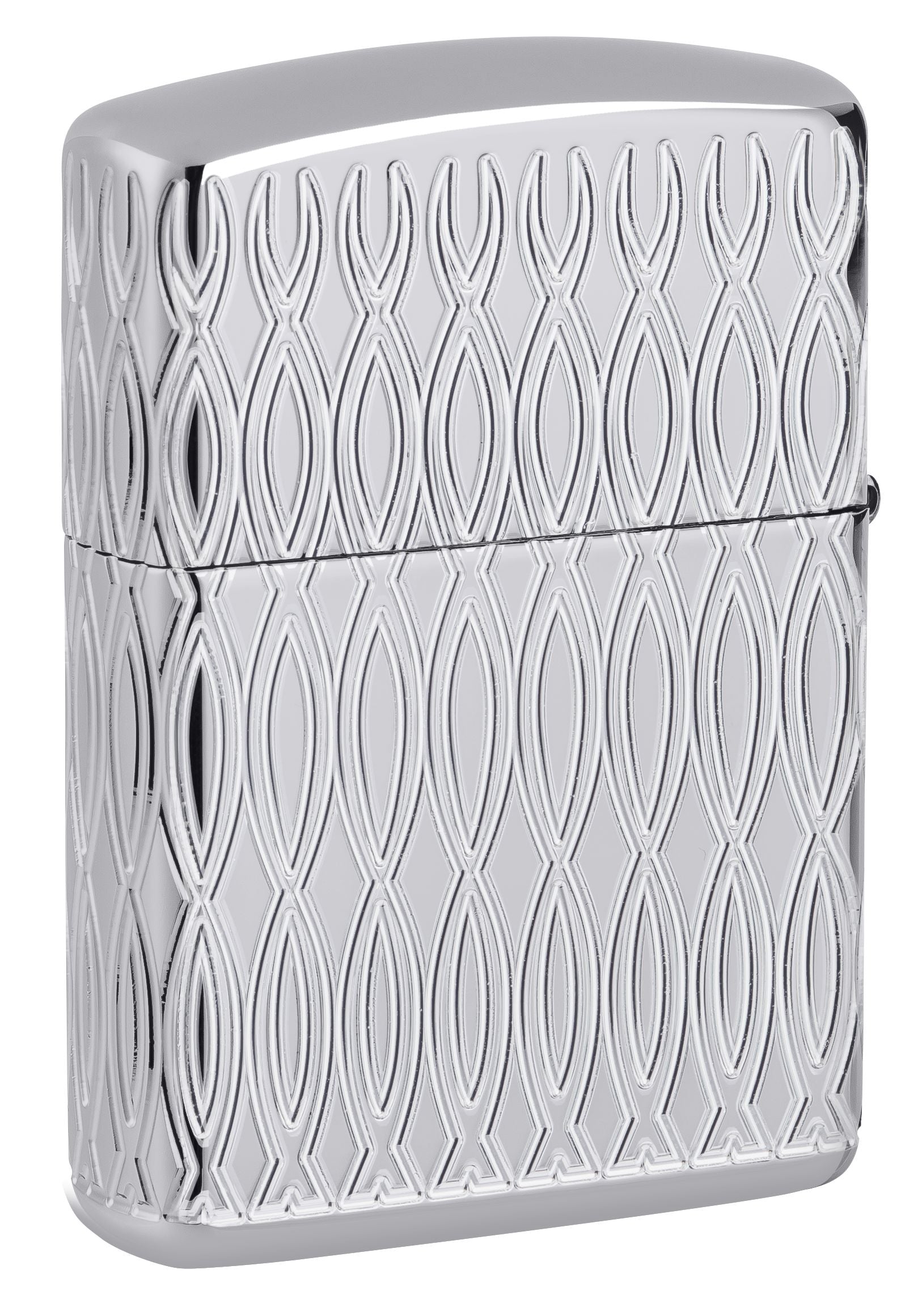 Zippo Armor Flame Logo, High Polish Chrome Lighter #48838