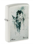 Zippo Watercolor Woman Portrait Design, White Matte Lighter #48663
