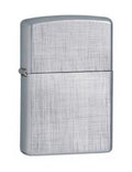 Zippo Linen Weave, Brushed Chrome Lighter #28181