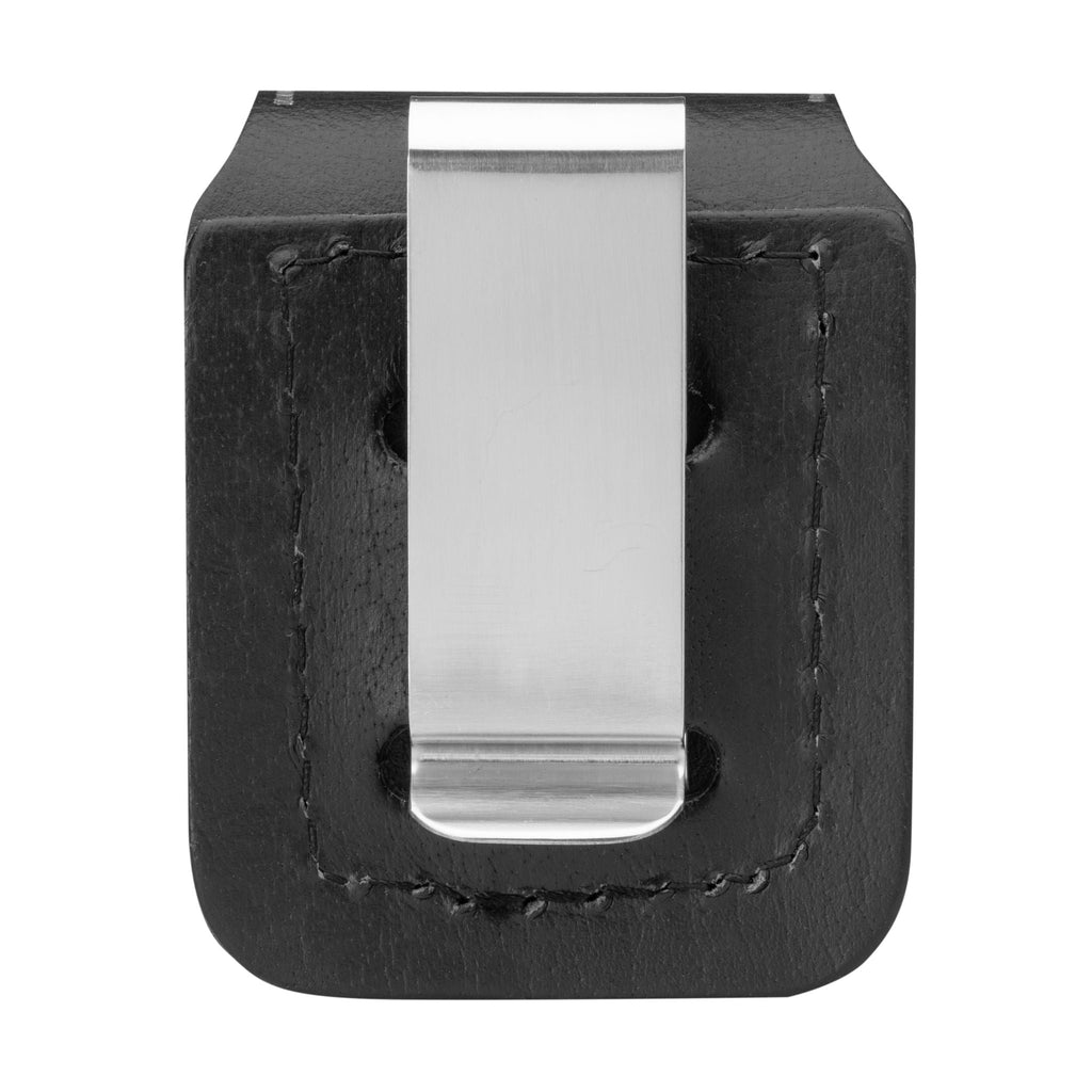 Zippo White Matte Custom & Leather Pouch Gift Set #LPGS-LPCBK-214