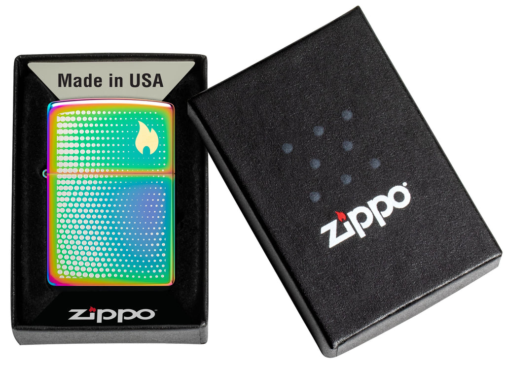 Zippo Dots and Flame, Multi Color Lighter #46569