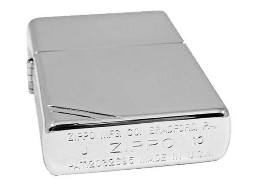Zippo 1937 Replica w/ Slashes, High Polish Chrome Lighter #260