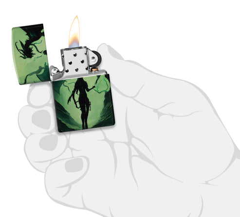 Zippo Glowing Dragon Glow-in-the-Dark, 540° Color Lighter #46130