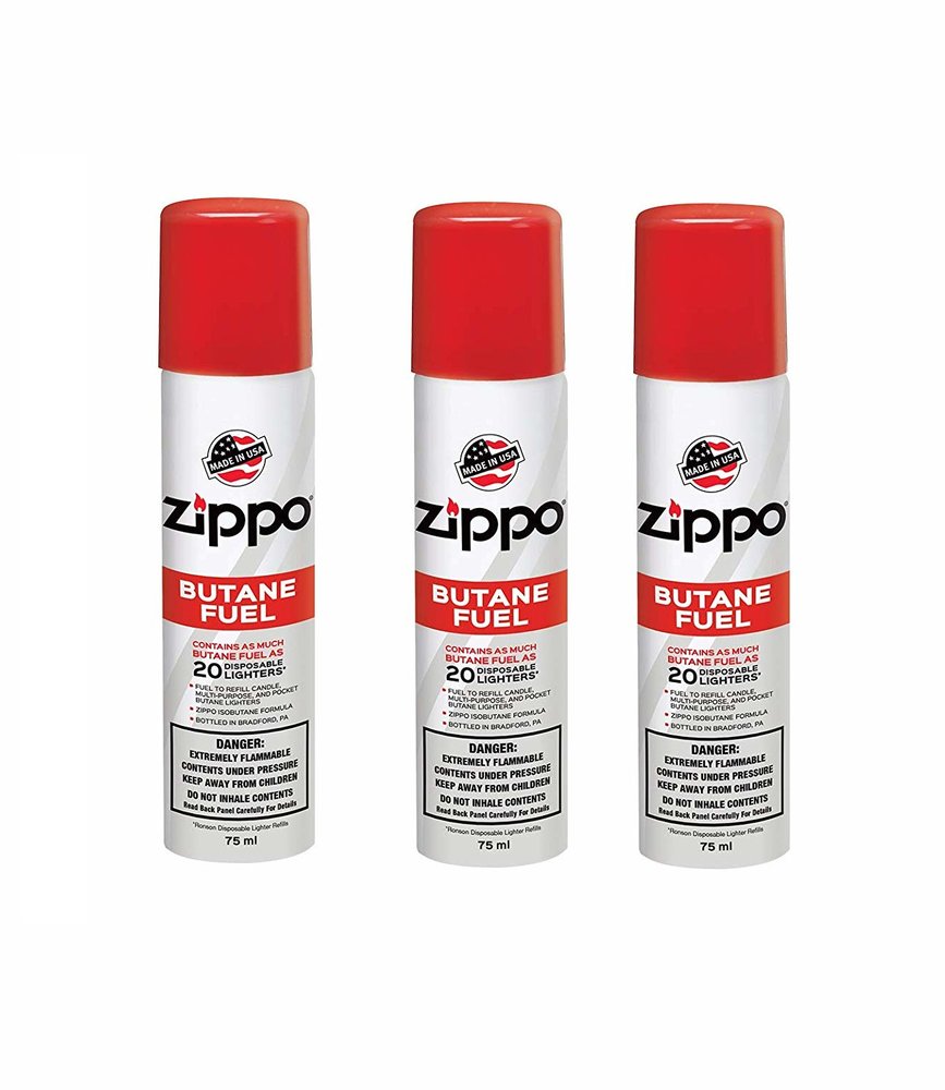 Zippo Premium Butane Fuel, 75 ml, 48-Pack #3809