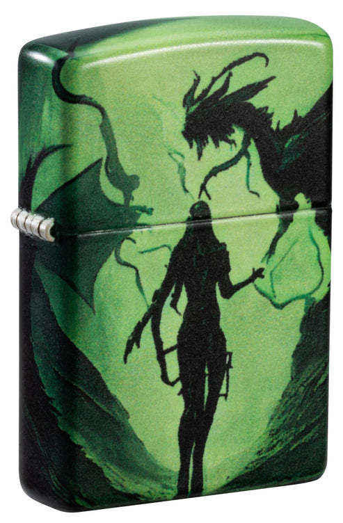 Zippo Glowing Dragon Glow-in-the-Dark, 540° Color Lighter #46130