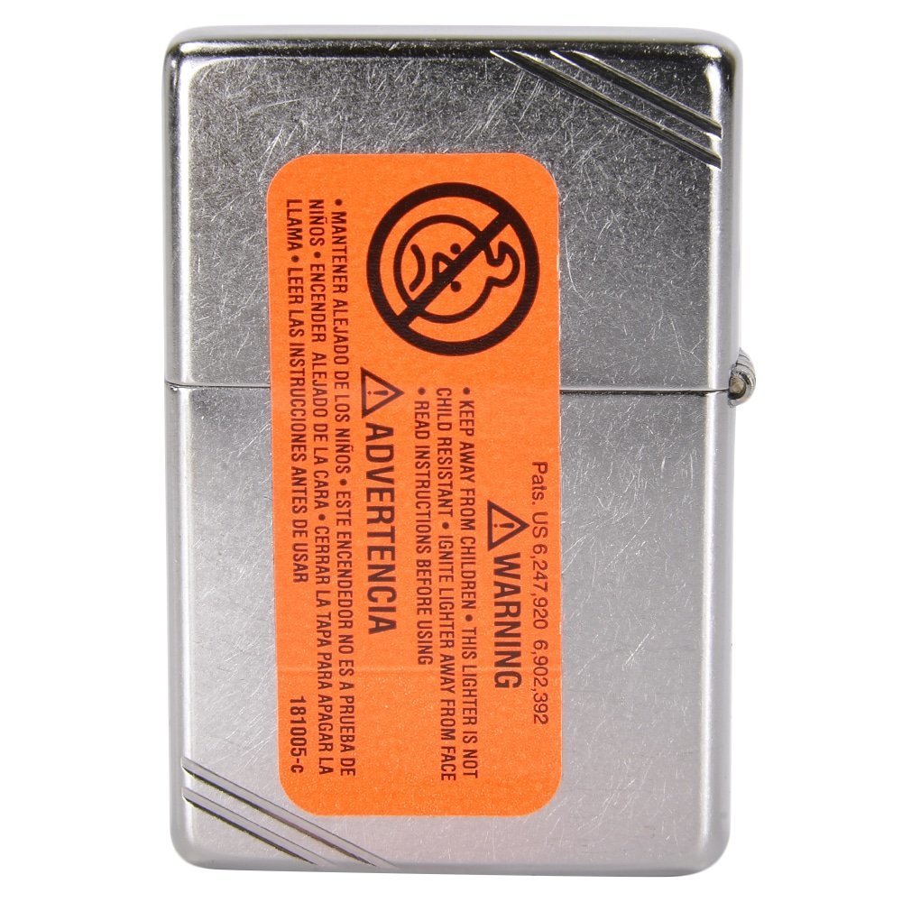 Zippo with Slashes, Street Chrome Lighter #267