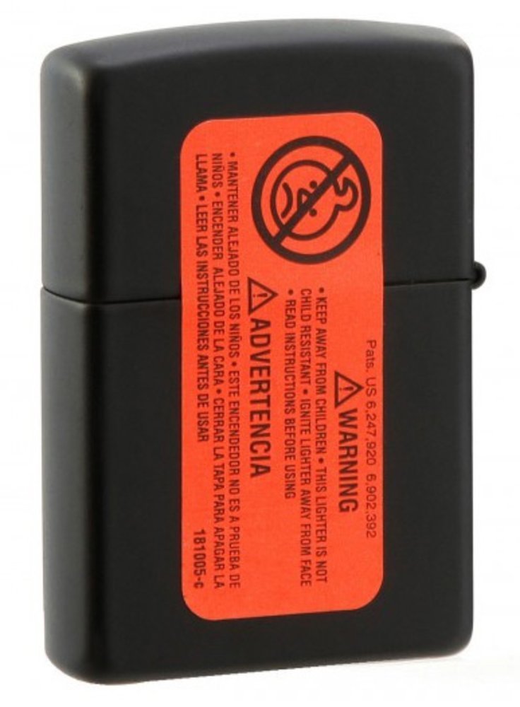 Zippo Can't Fix Stupid, Black Matte Lighter #28664