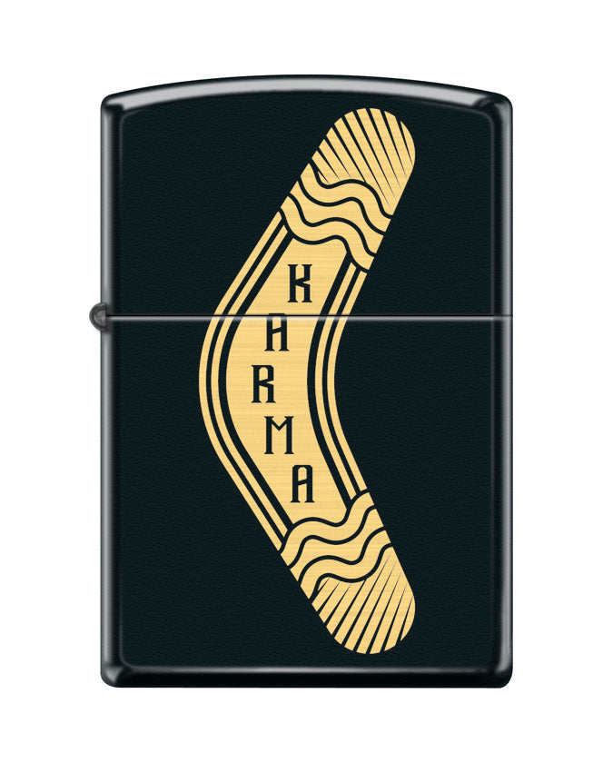 Zippo Karma Boomerang, Black Matte Lighter #218-095867