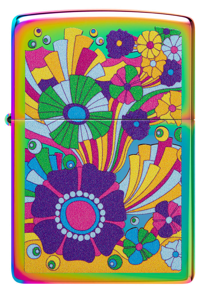 Zippo Flowers Hippie Retro, Multi Color Lighter #48997