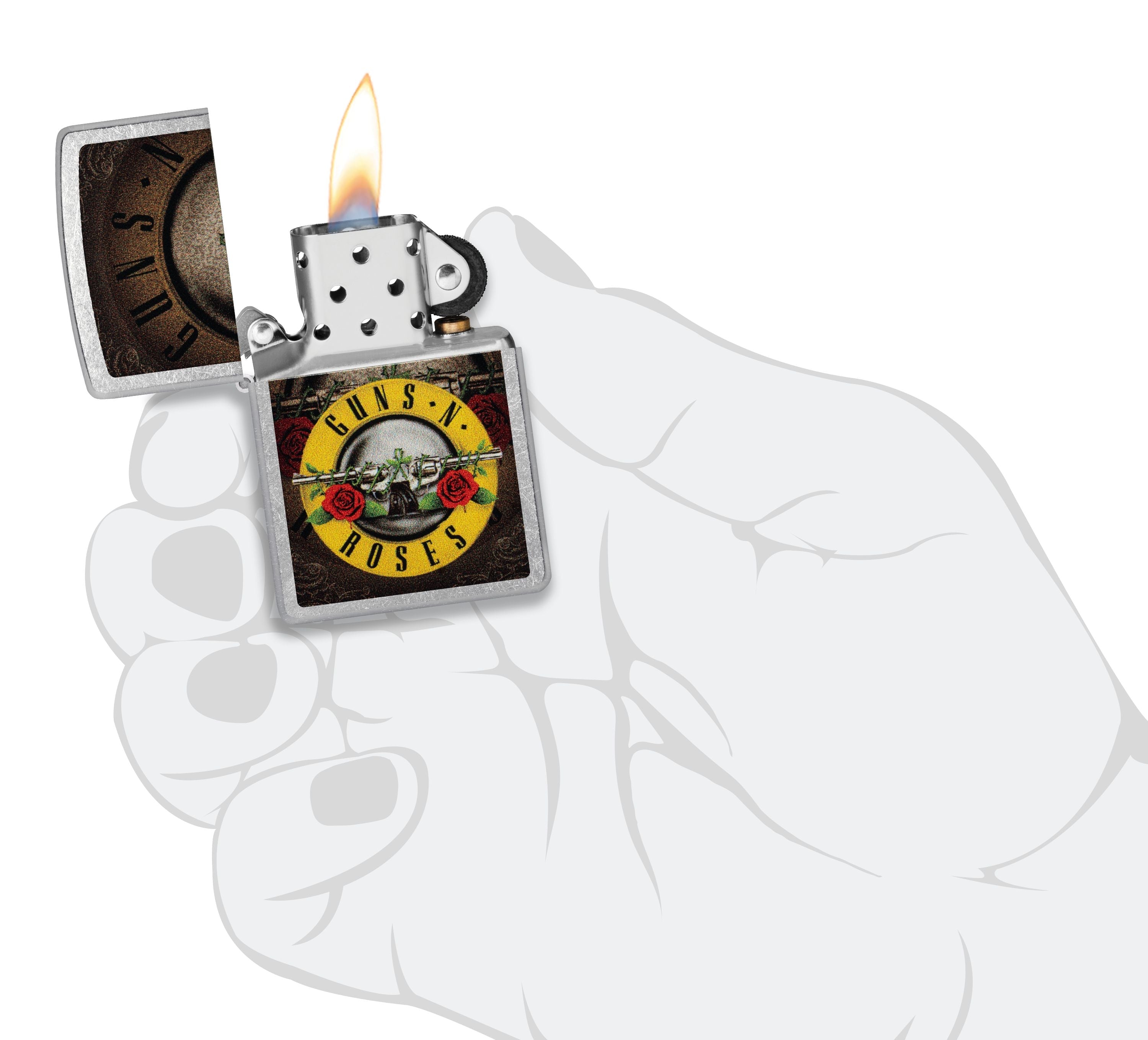 Zippo Guns N' Roses Bullet Logo, Street Chrome Lighter #47226
