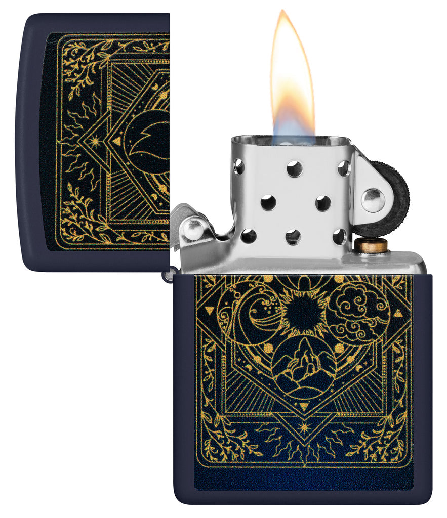 Zippo Earths Elements, Navy Blue Matte Lighter #48958